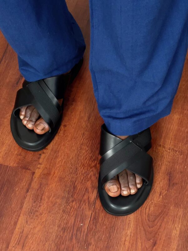 Cross Leather Slippers – Premium Comfort and Luxury for Men