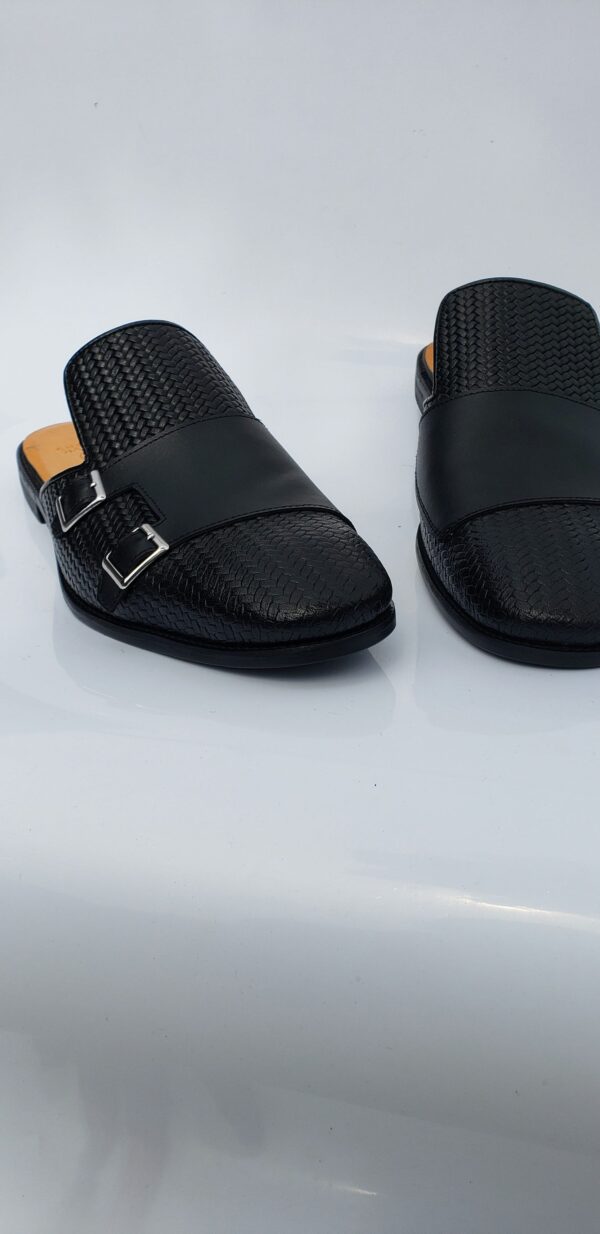 BLVCK D STRAP MULES – Handmade Minimalist Leather Mules for the Bold