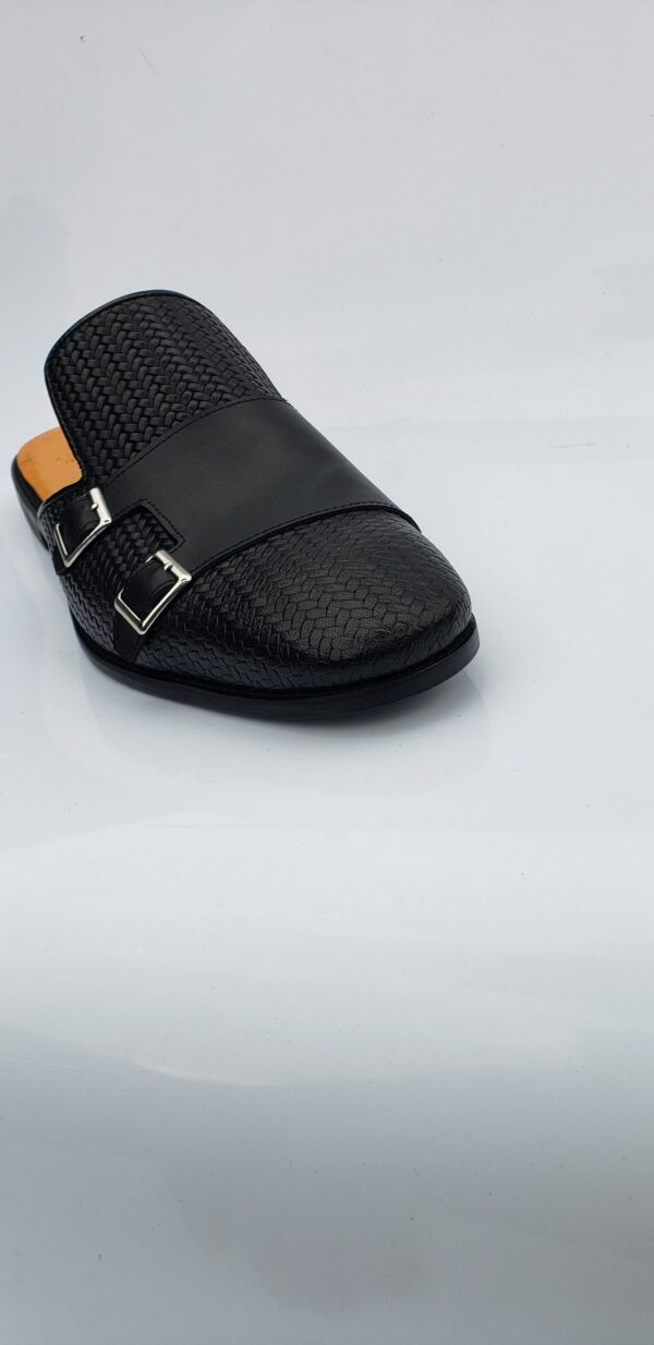 BLVCK D STRAP MULES – Handmade Minimalist Leather Mules for the Bold
