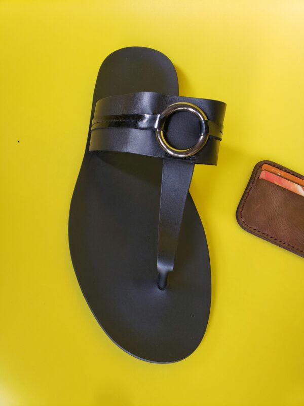 Blvck O-Ring Leather Slippers – Modern Luxury Slip-On Sandals for Men