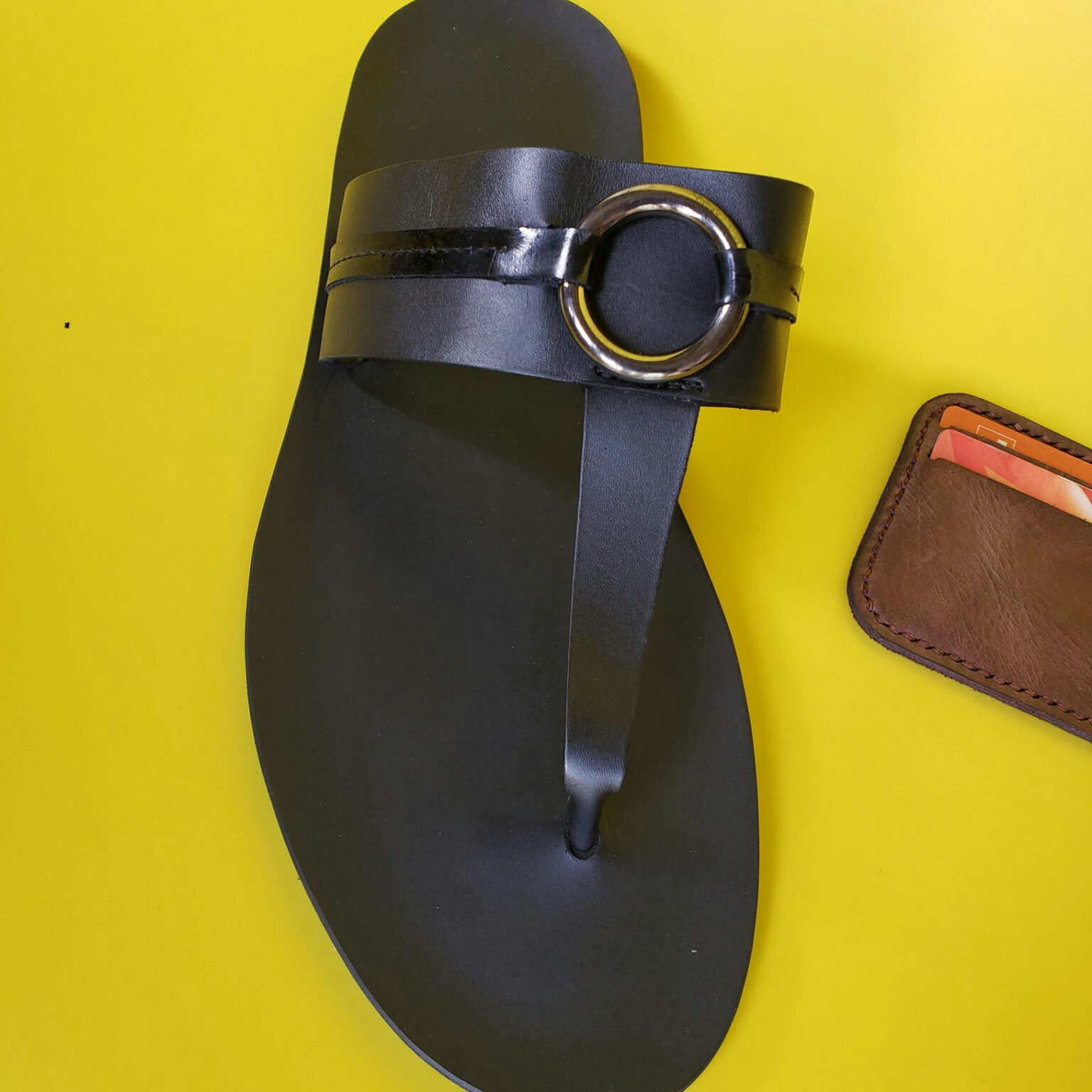 Blvck O-Ring Leather Slippers – Modern Luxury Slip-On Sandals for Men