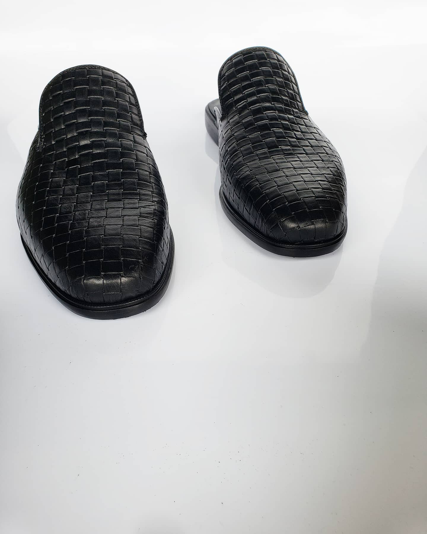 BLVCK Basket Leather Mules – Woven Luxury Slip-ons for Men