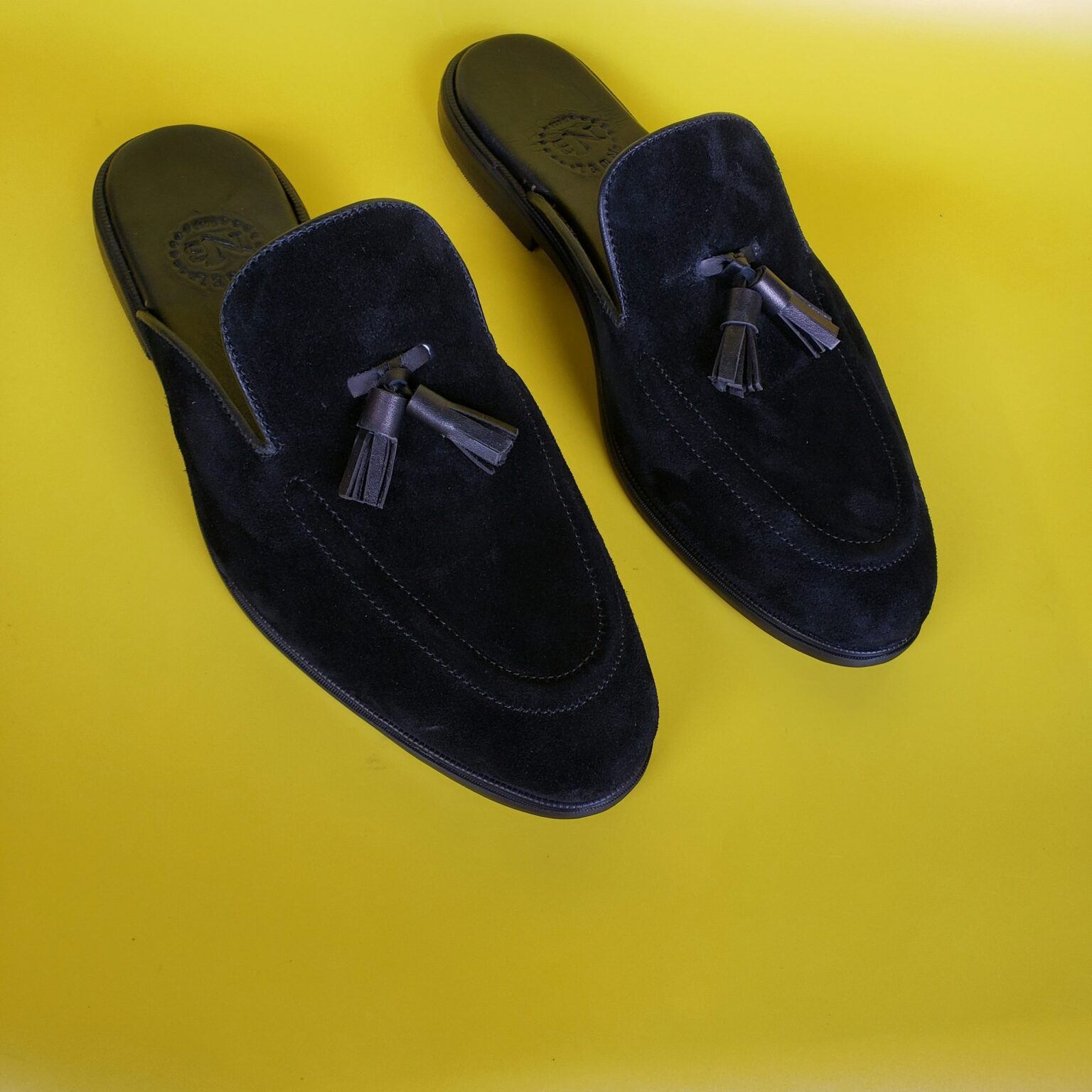 Blvck Suede Tassel Mules – Sleek Slip-On Luxury for the Modern Man