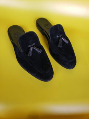 Blvck Suede Tassel Mules – Sleek Slip-On Luxury for the Modern Man