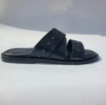 Navy Leather Slippers – Handmade Blue Slippers for Men in Nigeria