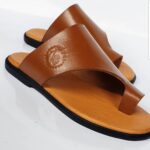 NUEL Brown Leather Slippers – Handmade Everyday Footwear for Men
