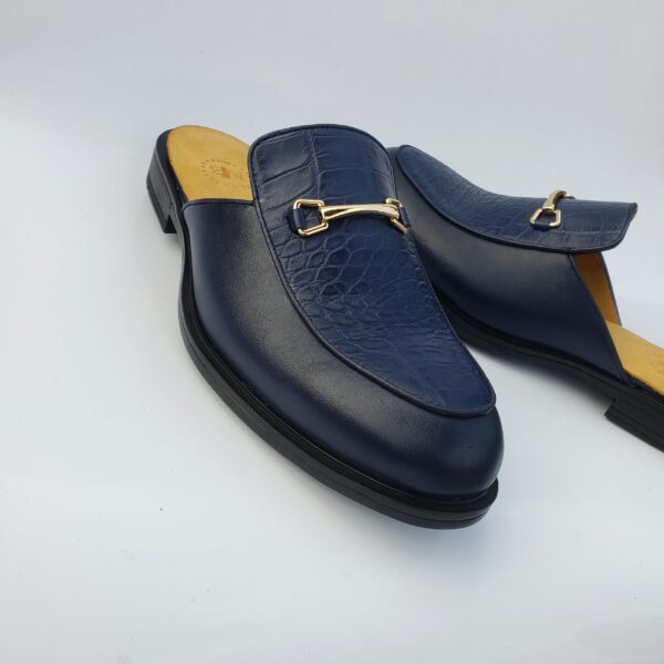 NAJU Embossed Crocs Leather Mules – Handmade Nigerian Luxury Footwear