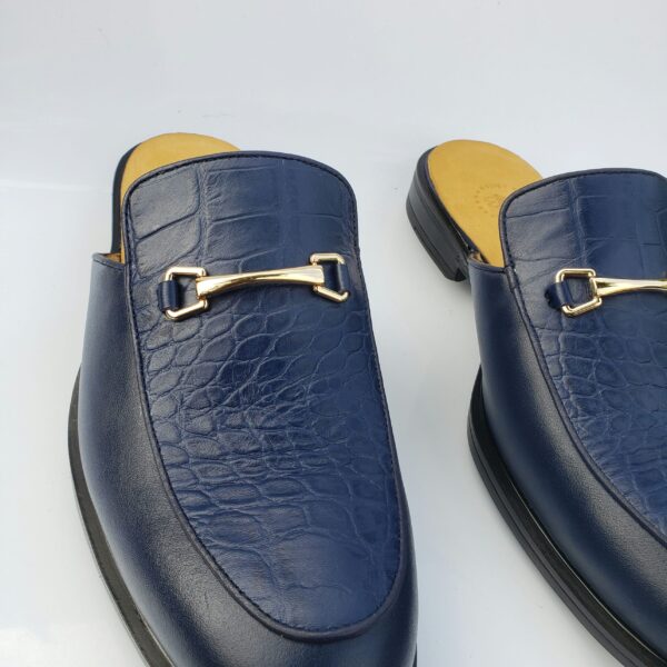 NAJU Embossed Crocs Leather Mules – Handmade Nigerian Luxury Footwear