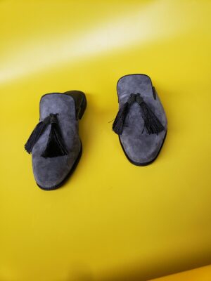 Tassle Suede Mules – Handmade Elegance in Motion