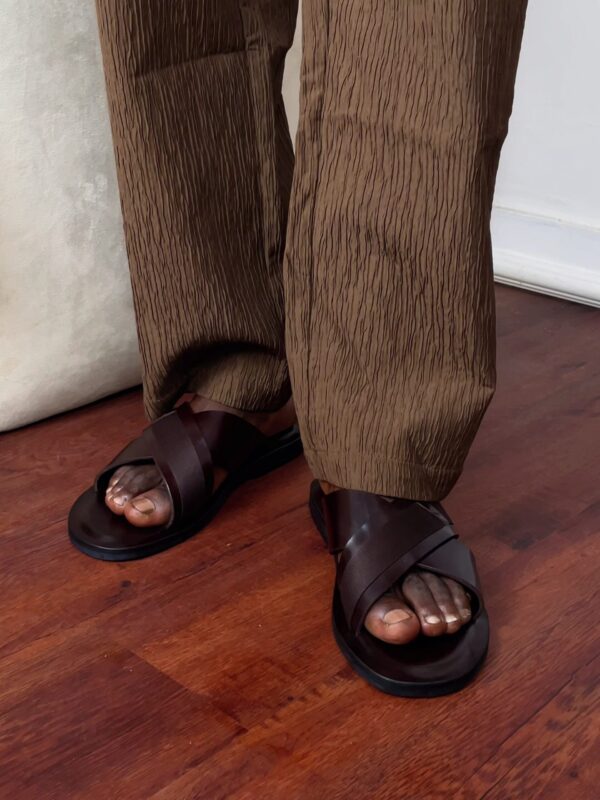 Cross Leather Slippers | Premium Comfort and Luxury for Men