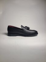 Black Embossed Leather Loafers – Textured Luxury for the Modern Gentleman