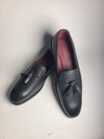 Black Embossed Leather Loafers – Textured Luxury for the Modern Gentleman