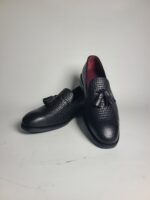 Black Embossed Leather Loafers – Textured Luxury for the Modern Gentleman