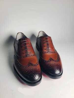 Two-Toned Brown Oxford Shoes – Classic Elegance, African Craftsmanship