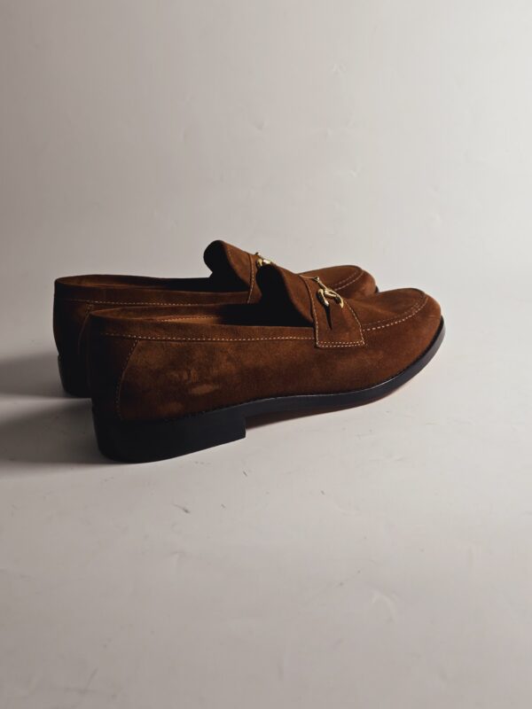 Brown Suede Horse bit Loafers | Nuel's Men Shoe