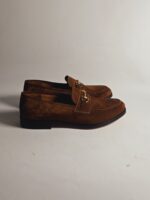 Brown Suede Horse bit Loafers | Nuel's Men Shoe