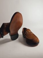Brown Suede Horse bit Loafers | Nuel's Men Shoe
