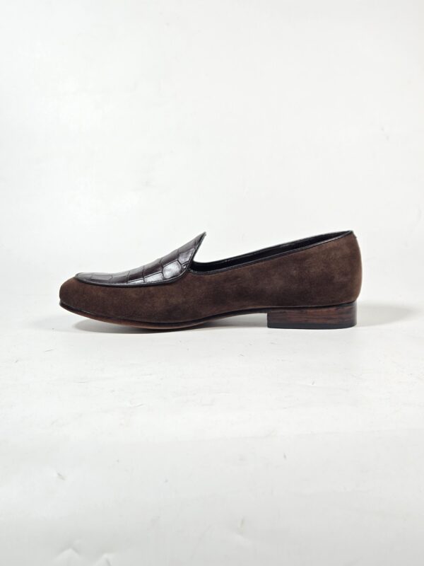 Suede-croc-top Loafers | Nuel’s Men Shoe