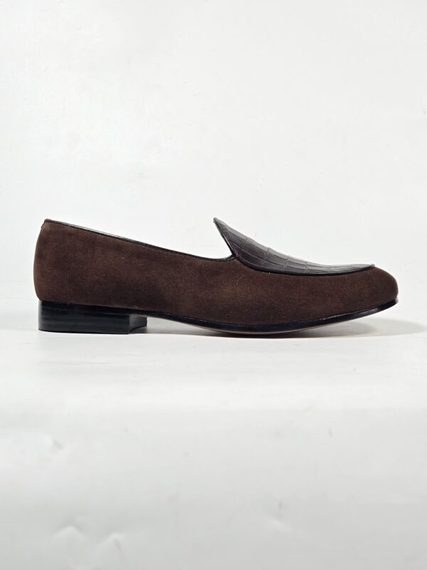 Suede-croc-top Loafers | Nuel’s Men Shoe