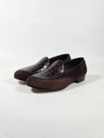 Suede-croc-top Loafers | Nuel’s Men Shoe