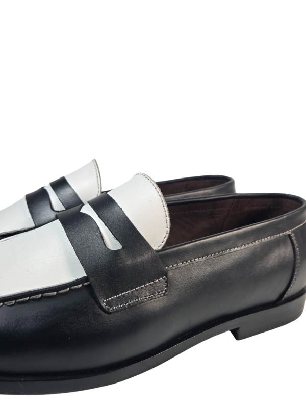 NUEL Two-Tone Penny Loafers