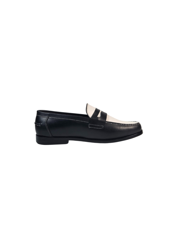 NUEL Two-Tone Penny Loafers