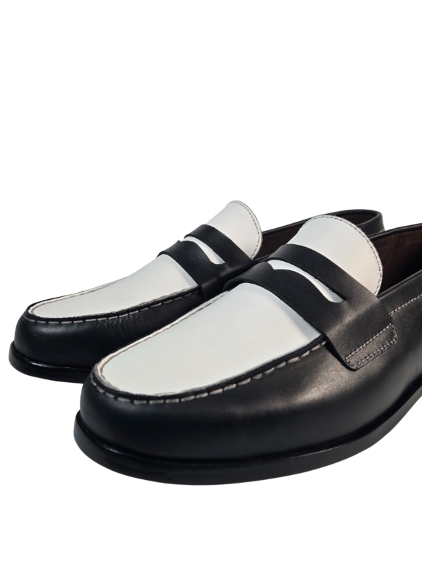 NUEL Two-Tone Penny Loafers